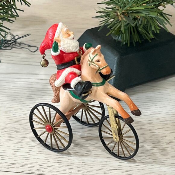 Hallmark Vintage Bundle Wonderful Santacycle Horse Tricycle 1988 Uncle Sam 1996 - Picture 5 of 14